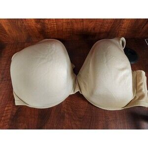 Lane Bryant Cacique Smooth Boost Plunge Bra Size 42DD Beige Nude Tan